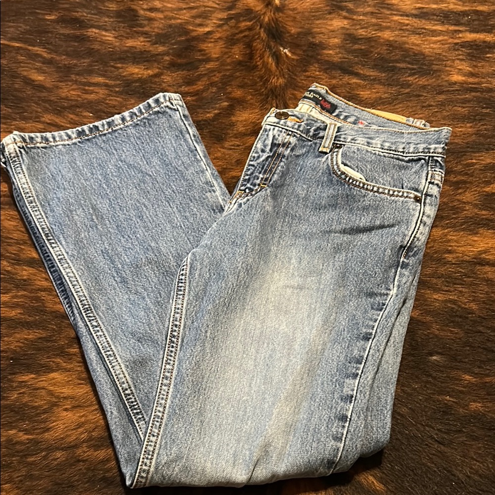 American Eagle Outfitters Blue Straight Leg Jeans with Vintage Appeal